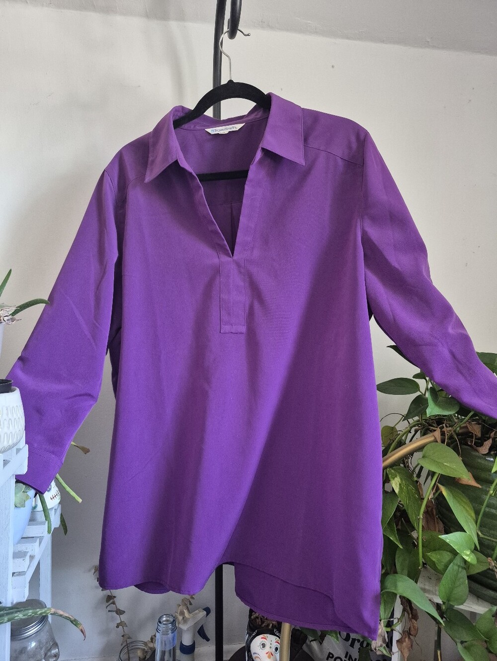 TravelSmith Vibrant Purple Travel Top - Picture 7 of 7